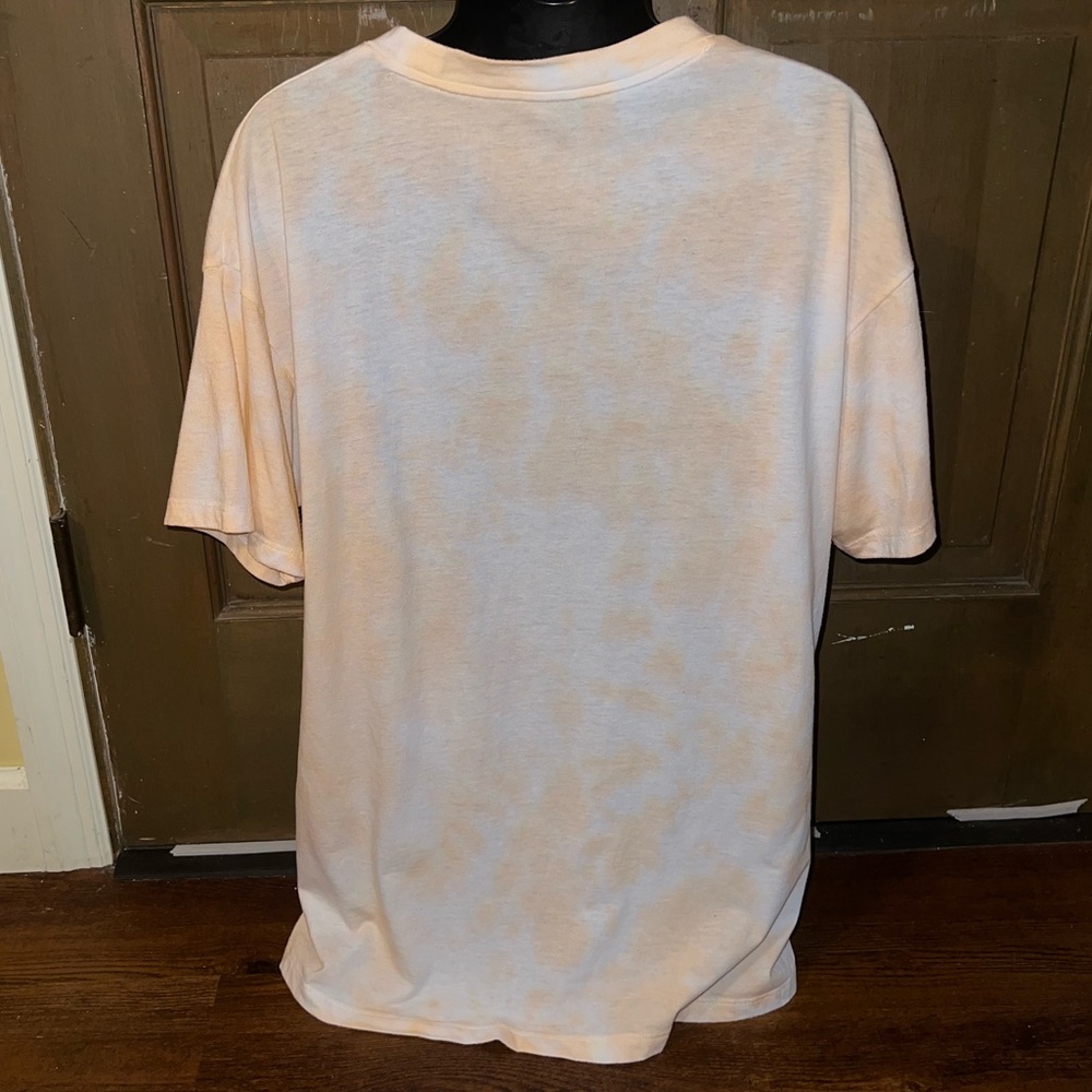 American Eagle Floral Graphic Boho White Oversized Short Sleeve Shirt Size XS - Picture 3 of 8